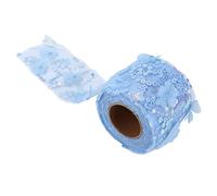 GLOGLOW Carrete de Tul Brillante, Cinta de Tela de Tul con Lentejuelas de Poliéster, 10 Yardas para Elaborar Decoraciones de Boda y Envolver Regalos (azul claro)