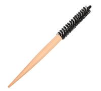 GLOGLOW Cepillo de Pelo Redondo Pequeño, Tecnología de Transferencia de Calor de Nailon, de Cereza Antideslizante, Perfecto para Cabello Corto y Fino y Peinado de Barba (Peine de rodillo de madera