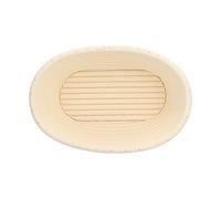 GLOGLOW Cesta de Fermentación, Cesta de Plástico para Prueba de Pan para Masa Madre Casera y Pan Artesanal, Perfecta para Hornear y Preparar Masa (Óvalo blanquecino 21 * 14 * 8cm)