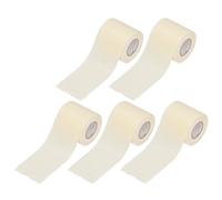 GLOGLOW Cinta de PVC para Tuberías 5 Rollos 6cm de Ancho Resistente a Aceite Retardante de Llama Antienvejecimiento No Tóxico con Prevención de Fugas para Equipos Eléctricos (Beige)