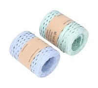 GLOGLOW Cinta de Rafia, Hilo de Papel para Crochet, Cordel Fuerte para Manualidades, 164 Yardas para Bolsos y Sombreros
