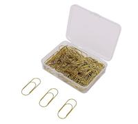 GLOGLOW Clips de Papel Grandes de 2 Pulgadas Jumbo de Metal en Forma de U 100 Piezas Resistentes a la Corrosión para Documentos de Oficina Fotos Escolares Sobres Informes (GOLD)
