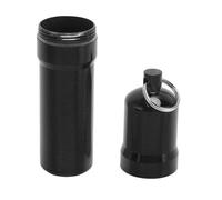 GLOGLOW Contenedor de Tubo de Prueba de Agua de Aleación de Aluminio, Tubo de Metal Resistente Ligero de Metal Portátiles de Múltiples Ganchos para Acampar para Especias Viajar (BLACK)
