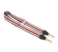 GLOGLOW Correa de Bolso Ajustable, Correa de Hombro de Repuesto de Piel de Vaca y Cinta con Hebilla, 34,65 a 52,76 Pulgadas para Bolsos y Bandoleras (14# negro rojo)