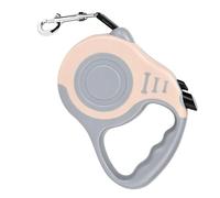 GLOGLOW Correa Retráctil para Perros Control con un Botón Bloqueo de Freno Antideslizante con Cinta de Nailon Reforzada para Perros Pequeños y Medianos Paseos Diarios Entrenamiento (Gray)