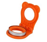 GLOGLOW Cortador de Sándwich, Cortador de Galletas Redondo de Acero Inoxidable, Prensa para Sándwich, Diseño de Protección de Manos para Hornear Galletas, Pan, Pasteles, Tostadas (ORANGE)