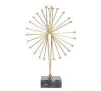 GLOGLOW Escultura de metal de línea abstracta, estilo moderno de moda, forma única, línea abstracta, adornos de metal para entrada, sala de estar, escritorio de estudio