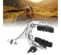 GLOGLOW Freno universal de metal para bicicleta, práctico tornillo de bloqueo de línea de freno, freno silencioso para bicicleta de carretera, engranaje fijo, nuevo material, clip trasero plateado