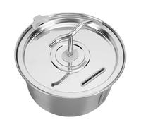 GLOGLOW Fuente de Agua de Agua Dual de Acero Inoxidable, Fuente de de Mascotas, de Automática de de 3.2L con de de Gato de Circular con Bomba Tranquila para Gatos