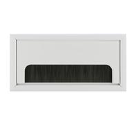GLOGLOW Grommet Brush Arandela de Escritorio Rectángulo de Metal Orificio para Cable de Escritorio de Computadora, Ojal de Cubierta para el Hogar, Oficina, Banco, Mesa de Computadora, Hardware para