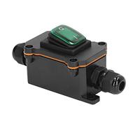 GLOGLOW Interruptor de Cable en Línea de 4 Pin 2 de Posición con Rocker -button IP65 Impermeable Al Interruptor para Dispositivos de Alta Potencia (GREEN)