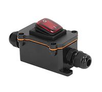 GLOGLOW Interruptor de Cable en Línea de 4 Pin 2 de Posición con Rocker -button IP65 Impermeable Al Interruptor para Dispositivos de Alta Potencia (rojo)