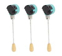 GLOGLOW Interruptor de Cadena de 3 Velocidades 4 Hilos, Reemplazo de Interruptor de Ventilador con Zing Ear ZE 268S6 Compatible para Ventiladores de Techo Lámparas de Pared y Lámparas de (Color Cr)