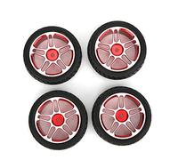 GLOGLOW Juego de 4 ruedas de coche RC de alto rendimiento de aleación de aluminio, 1/10, color rojo, para Losi VRX ZD Racing (rojo)