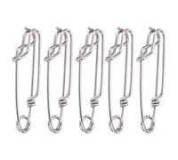 GLOGLOW Juego de 5 clips de clip Longline, material de acero inoxidable para pesca marina y agua salada (1,8 x 60 mm)