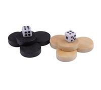 GLOGLOW Juegos de Mesa 32 Piezas de 0,75 Pulgadas de Diámetro para Ajedrez Backgammon Juegos de Viaje Interior Al Aire para Niños Familia Camping Juego de Damas de Madera Piezas de Damas de Madera