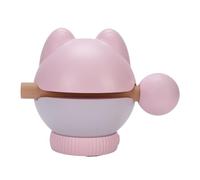 GLOGLOW Lámpara de Noche Recargable con Luz de Gato de la Suerte, Luz Nocturna de Gato de Madera y Plástico Compuesto, 3 Niveles de Brillo, de Mesa Inalámbrica Portátil de 800 MAh para Dormitorio,