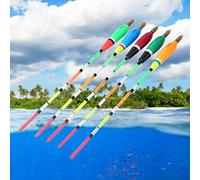 GLOGLOW Lote de 5 flotadores de pesca de madera de balsa, excelente rendimiento, para pesca a todas las profundidades (3+2 g)