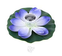 GLOGLOW Luces solares flotantes de color que cambian de color, lámpara LED de deseos para fuente de jardín al aire libre y decoración de estanques (morado)