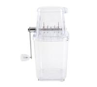 GLOGLOW Máquina Trituradora de Hielo Manual, Trituradora Manual de Manivela de Acero Inoxidable, Batidora de Bebidas Portátil de Gran Capacidad para el Hogar, Fiestas, Bares y Cafeterías (con