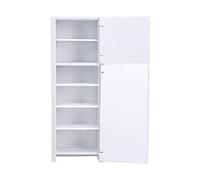 GLOGLOW Mini Refrigerador para Casa de Muñecas, Refrigerador de Madera para Casas de Muñecas a Escala 1:12, Accesorios de Cocina y Sala de Estar Que Ahorran Espacio para Niños