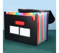 GLOGLOW Organizador de Archivos Expandible Carpeta de Acordeón A4 Iris de 13 Bolsillos, Clasificador de Documentos Portátil de Plástico de 33x24 Cm, Protección de Papel sin Arrugas para Notas de (#1)