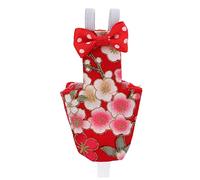 GLOGLOW Pájaros Pañales, Pañal Reutilizable Traje de Pañal de Vuelo con Revestimiento para Pájaros, Tela de Algodón Lavable Nan (S Flores de Cerezo Rojas)