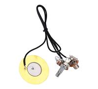 GLOGLOW Pastilla Precableada, Piezas de Guitarra Acústica y Clásica, Kit de Cableado de Pastilla, Sensor Cerámico Piezoeléctrico y de Metal, Arnés de Conector Presoldado, Cable de 50 Cm, para Guitarra