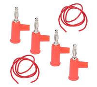 GLOGLOW Prueba, Conduce el Conjunto de Latón+ABS de 10 con Enchufe de Plátano de 4 Mm para Prueba de Eléctrica, 30 60vdc 19a 1 ² NAN NAN (rojo)