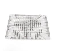 GLOGLOW Regla para Acolchar 25,5x20,5 Cm Regla de Corte de Línea de Rejilla Transparente Acrílica de Costura con Escala Precisa para Acolchar Manualidades de Costura