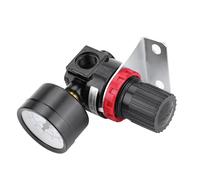 GLOGLOW Regulador Neumático, Válvula de Control del Compresor del Regulador de Presión del Aire G1/4 Rosca 0.05 a 0.85MPA Ajustable para la Línea de Suministro de Aire