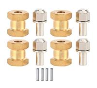 GLOGLOW SCX10 RC Car Combiner Material Latón Cool para 1/10 RC Crawler Car 12 mm/15 mm/17 mm Dorado (15 mm)
