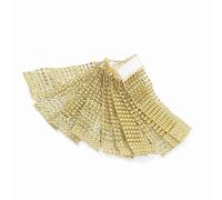 GLOGLOW Servilleteros de Malla, Soportes de Plástico con Cinta Mágica para Decoración de Boda, Fiesta de Navidad, 5 Pulgadas con Apariencia de Diamante, Estilo Elegante (50 Uds.)