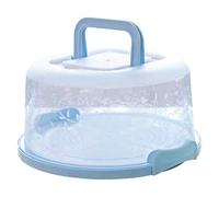 GLOGLOW Soporte para tartas de 10 pulgadas, contenedor portátil para tartas con asa de tapa para transportar pasteles, nueces, frutas y cupcakes (azul)