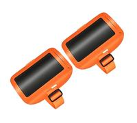 GLOGLOW Suministros de Oficina Funda para Tarjeta de Identificación de PVC Transparente Impermeable de 5,12x4,53 Pulgadas con Banda Elástica Ajustable para Sitio de Construcción Al Aire Libre, (2PCS)