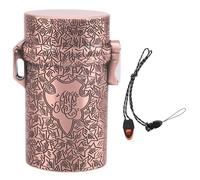 GLOGLOW Tarro de Aluminio Hermético a Prueba de Olores, Paquete de 3, Botella de Metal Portátil con Cuerda de Transporte para Especias, café, té, Viajes y camping. (Cobre)