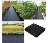 GLOGLOW Tela de Barrera contra Malezas, Cubierta de Suelo Tejida de PE, 10 Pies X 3,3 Pies, Tela Permeable contra Malezas con Líneas de Plantación para Caminos de Entrada, Grava, Jardín, Macizos de