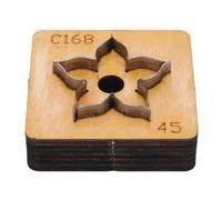 GLOGLOW Troquel de Corte de Cuero de Flores, Cortes Precisos, Hoja de Acero Al Carbono Resistente, Base de Madera, Molde de Corte de Cuero para Manualidades, Llaveros, Accesorios y (45mm)