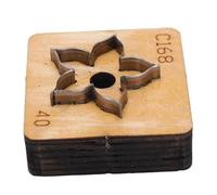 GLOGLOW Troquel de Corte de Cuero de Flores, Cortes Precisos, Hoja de Acero Al Carbono Resistente, Base de Madera, Molde de Corte de Cuero para Manualidades, Llaveros, Accesorios y (40mm)