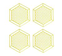 GLOGLOW Utensilios de Alimentación para Mascotas PP Engrosado Marco Hueco de Colmena 6.14x7.01 Pulgadas Alimentador Flotante para Beber Baño de Abejas, Superficie Perforada Reutilizable Que Evita el