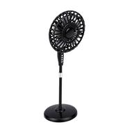 GLOGLOW Ventilador de Piso para Casa de Muñecas de Aleación de Zinc Negro, Modelo de Mini Ventilador de Pie Realista a Escala 1/12 con Protector de Malla, Accesorio de Fotografía para Sala de Estar en