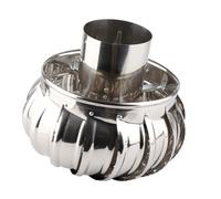 GLOGLOW Ventilador de Techo de Acero Inoxidable, Ventilación Giratoria Automática con Cubierta de Chimenea Resistente a la Intemperie para Uso Residencial y Comercial Ligero