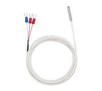 Glomc Acero inoxidable para sonda de sensor de temperatura Pt100, termistor de tres cables con diámetro de 4 mm, rango de -50 a 450 C para pruebas de ambiente duro (1 metro)