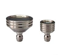 Glomc Boquilla de conexión rápida de acero inoxidable de 1/4, cabezal de ducha de alta presión para lavadora a presión, herramienta de limpieza resistente para coches y patios, 1 paquete (2 unidades)