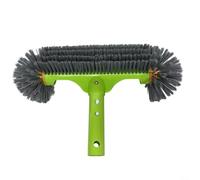 Glomc Cabezal de cepillo de limpieza de piscina de 17.5 pulgadas con curvado amigable para esquinas para bordes y amplia cobertura, se adapta a postes estándar de 1-1/4 pulgadas para mantenimiento de