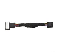 Glomc Cable de control de parada de motor Tiguan Mk2 con sensor y arnés de cableado, instalación de consola central negra ABS de 12 V