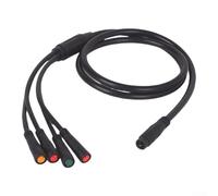 Glomc Cable principal del adaptador del motor de la bicicleta eléctrica 1T4, conector controlador impermeable de 8 pines con pantalla de 5 pines, interfaces de acelerador y freno de 3 pines, cobre de