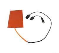 Glomc Calentador de bolsa de entrega de alimentos de 12 V 100 W, alfombrilla de silicona para transporte de alimentos calientes, almohadilla térmica naranja con cable desmontable de 1 m, protección