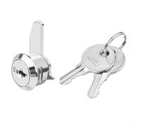 Glomc Cerradura de aleación de zinc para archivador, caja registradora, buzón, cerradura de cajón con 2 llaves cerradura de armario (C)