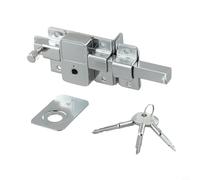 Glomc Cerradura mecánica para puerta con llave cruzada y cubierta de aleación de zinc antirrobo, núcleo de hierro y cobre para puertas exteriores de madera, hierro, aplicaciones de seguridad de valla